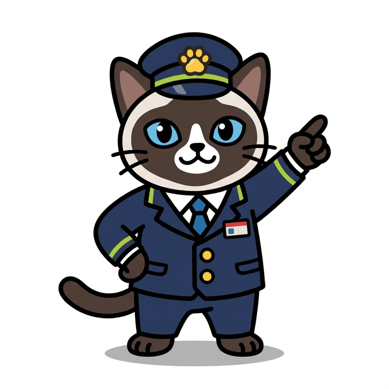 案内する猫駅長
